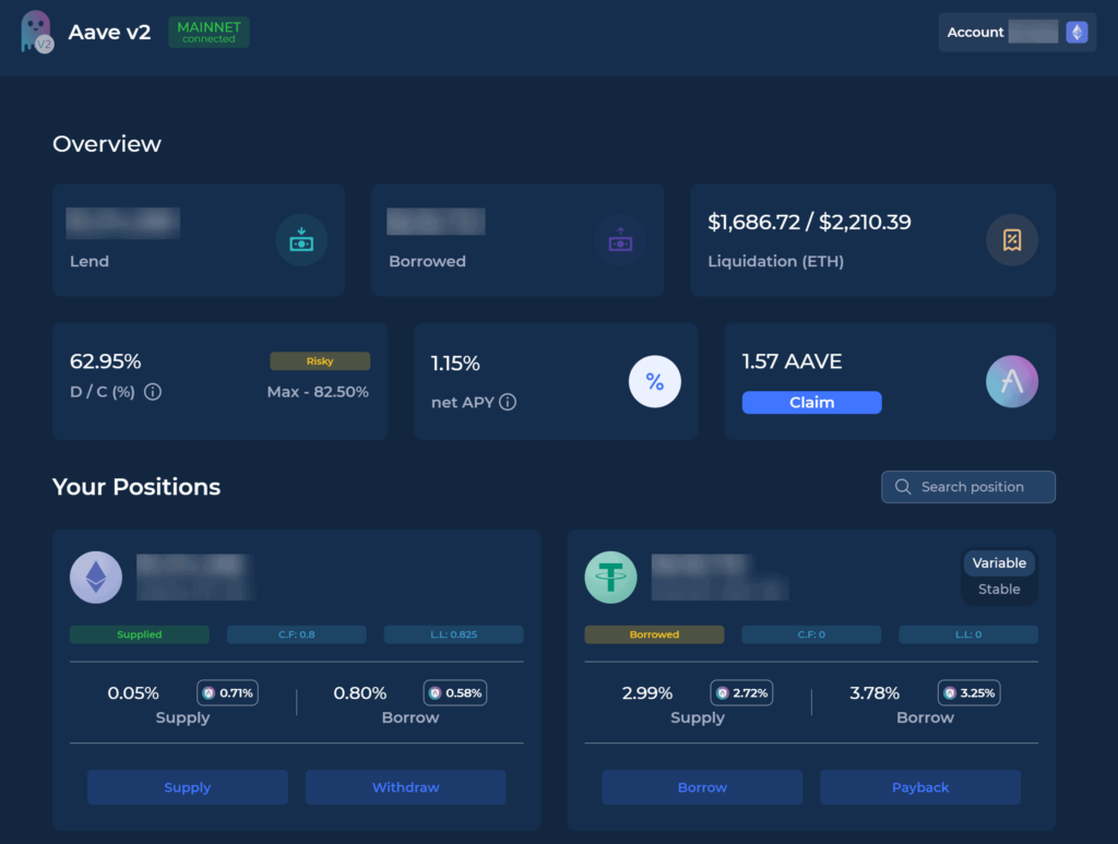 How to short Tether (USDT) with DeFi 2 aave2 usdt short
